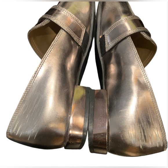 Naturalizer Women’s Cicero Leather Metallic Snip Toe Flat Slip On Shoe Size 8M - Picture 5 of 13